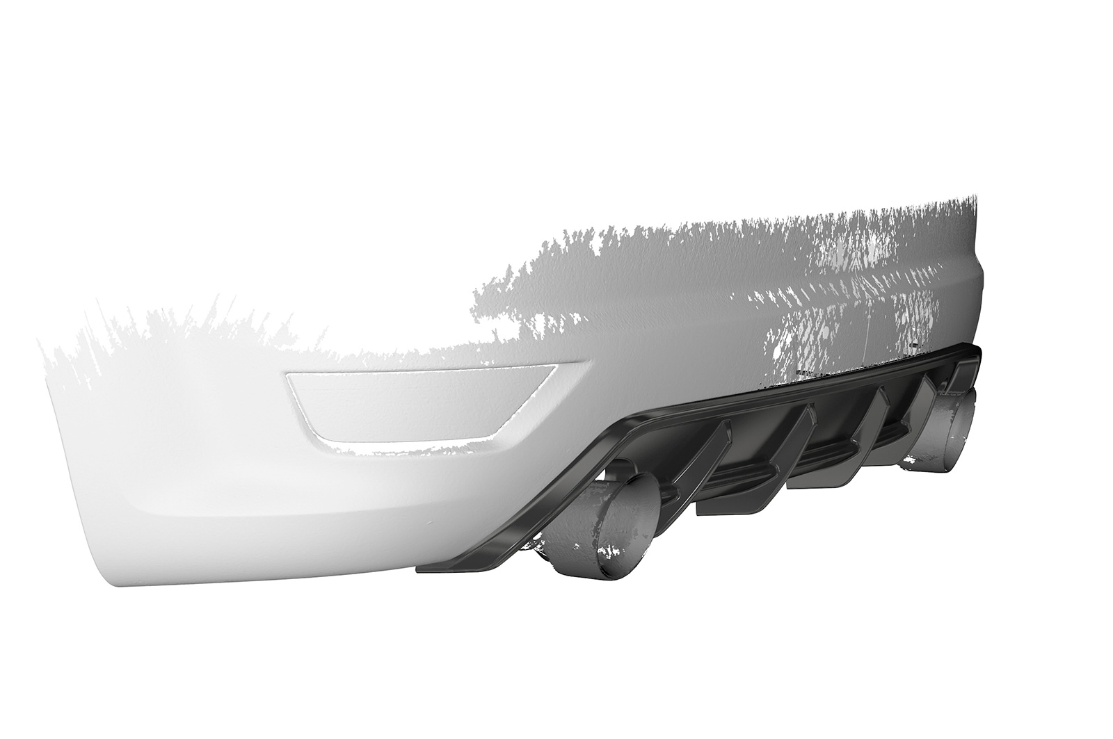 Achter aanzet Ford Focus ST MK2 CSR glans Zwart