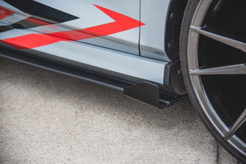 Duurzame Zijskirts + Kleppen Ford Fiesta Mk8 ST / ST-Line Racing Glanzend Zwart