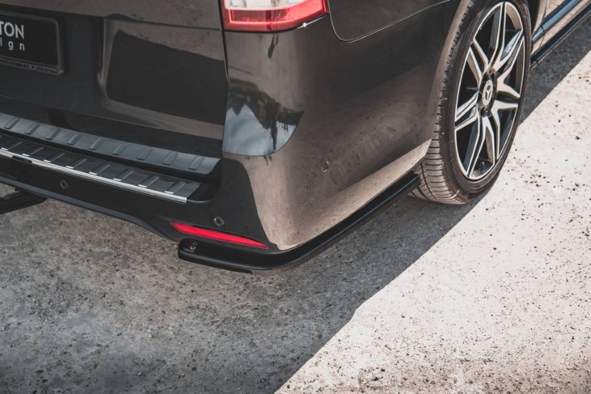 Achter zijskirts Mercedes V-Klasse W447 AMG-Line Maxton Design glans zwart v.1