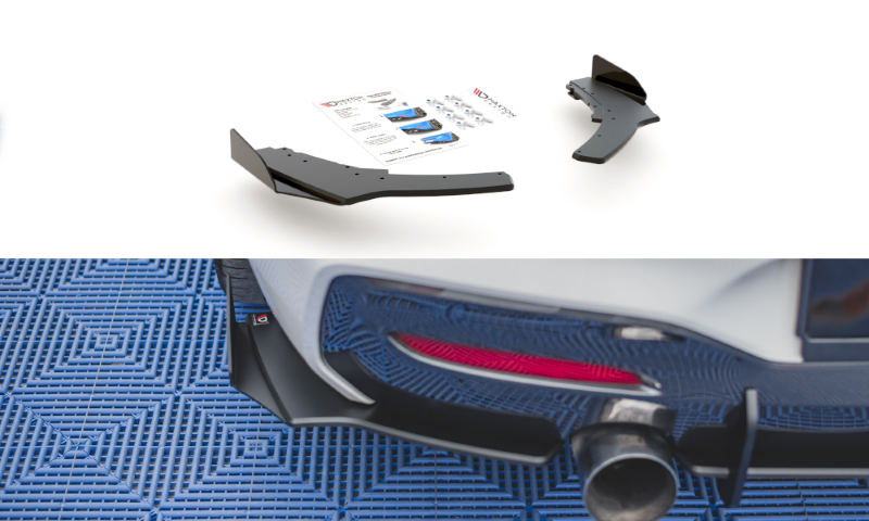 Race achterzijde skirts + rand BMW 1-Serie/M140I F20 Maxton Design zwart V.2