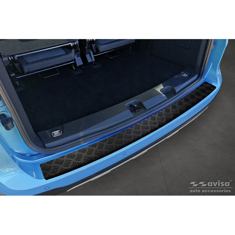 Matzwart Aluminium Achterbumperprotector  Ford Tourneo Connect III 2022- 'Riffled Plate'