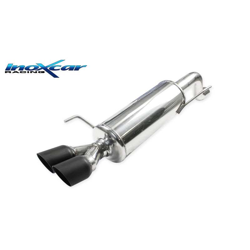 100% RVS Sportuitlaat  Fiat Punto EVO 1.4 Turbo MultiAir 180pk 2012- 2x80mm Ceramic Black