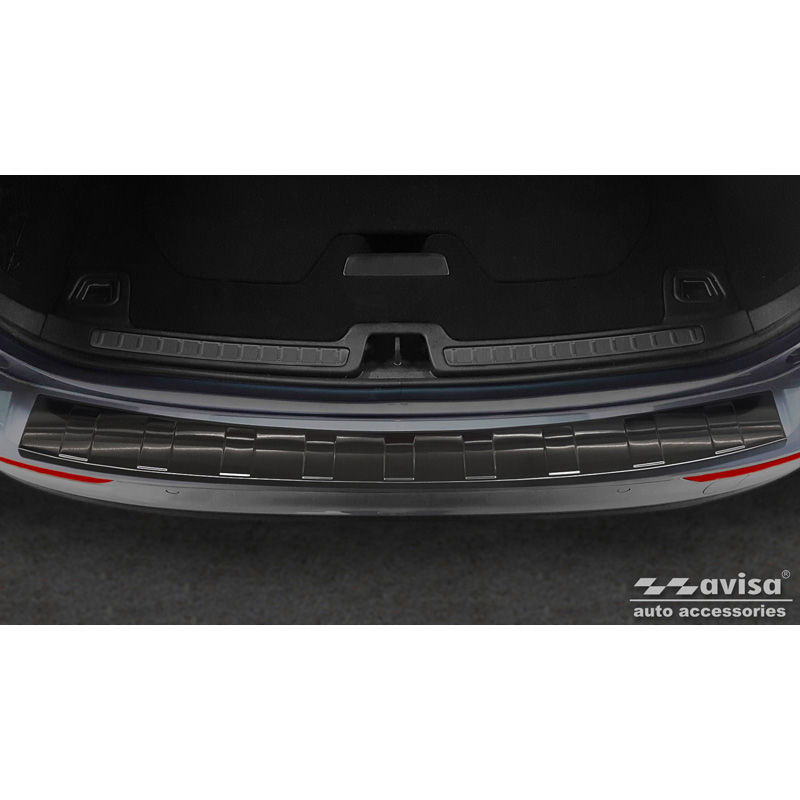 Zwart RVS Achterbumperprotector  Volvo V60 II 2018- incl. Cross Country & R-Design