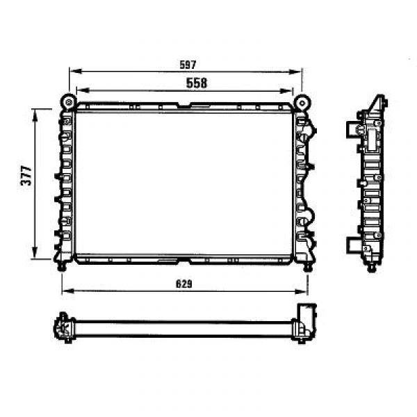 Radiator ALFA ROMEO 155 96-98 558x377 1.6/1.8/2.0 TW.SP16V