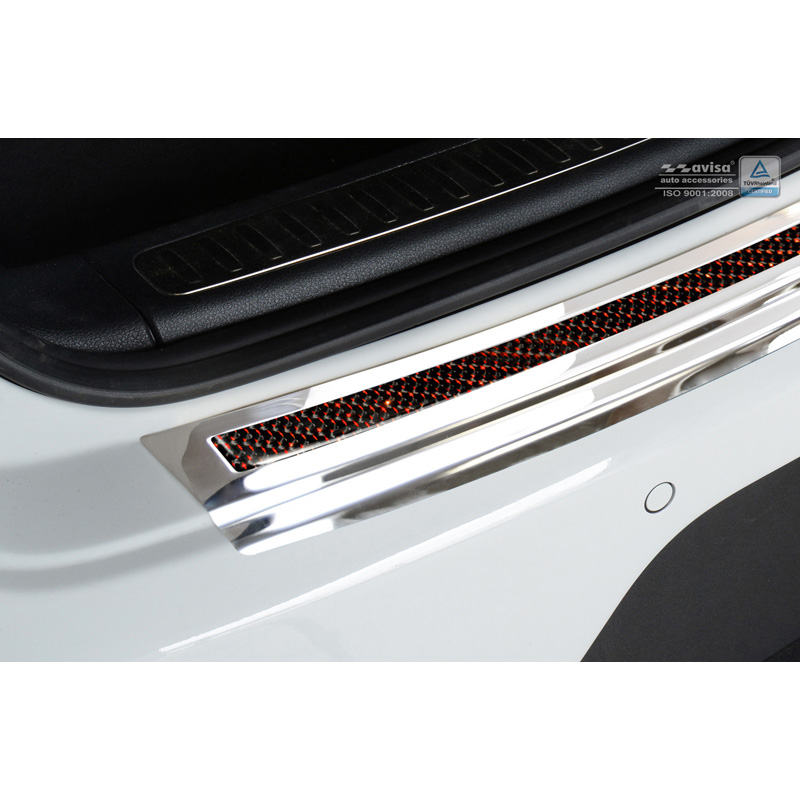 RVS Achterbumperprotector 'Deluxe' Porsche Macan 2014- Chroom/Ro