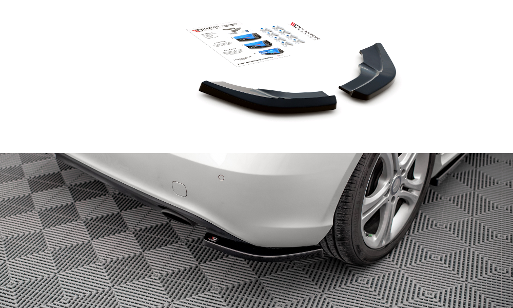 Zijsplitters achter V2 Mercedes A klasse W176 Maxton