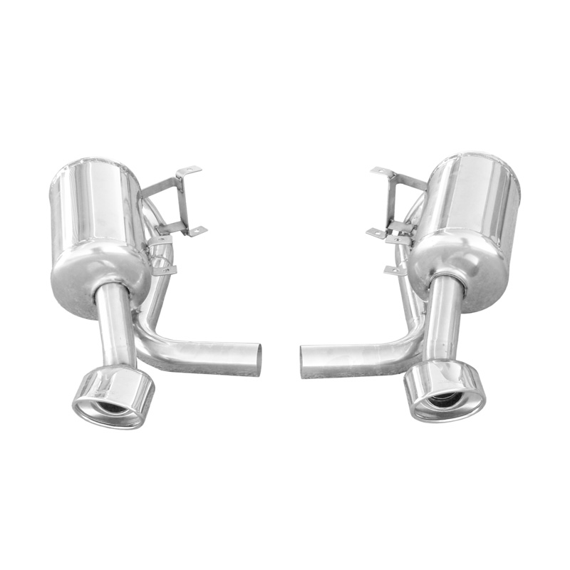 100% RVS Dubbele Sportuitlaat  Porsche 996 GT3 RS 2003-04 Links/Rechts 120x80mm Oblique
