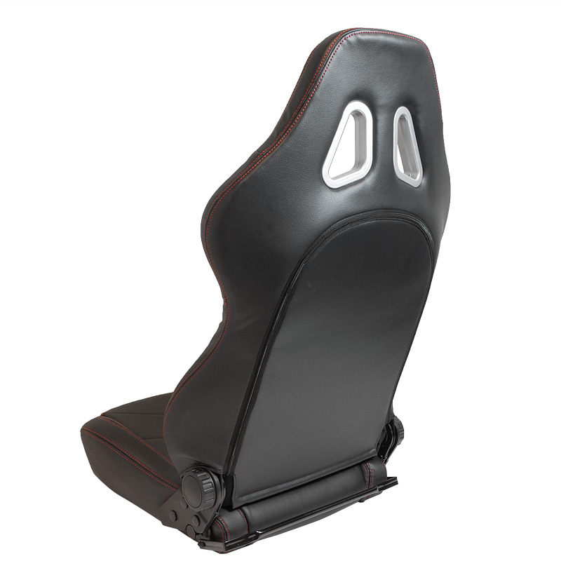 Sport seat Type TN Black PU leather + red stitching