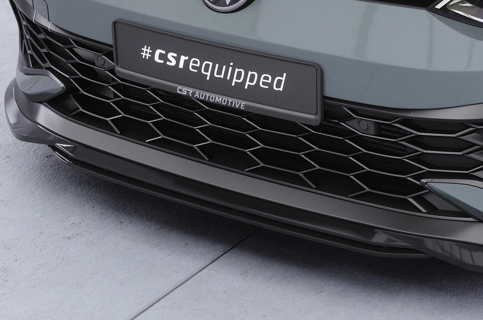 Voorspoiler VW Golf 8 GTI Clubsport glans zwart