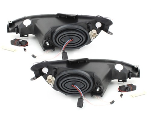 Headlights Peugeot 206 02-07 (ook GTI) CCFL Angel Eyes black