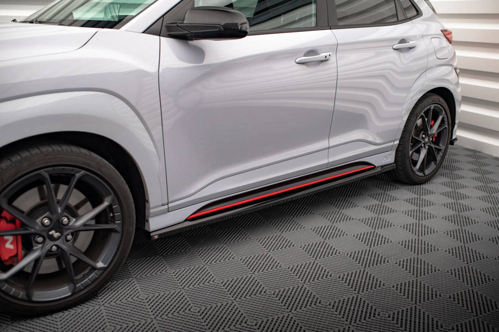 Zijskirts V.1 Hyundai Kona N Maxton Glans Zwart
