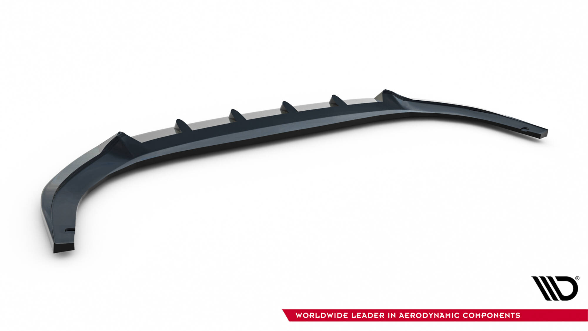 Voorspoiler V.2 Volkswagen Golf GTI / GTE / R-Line Mk8 Facelift Maxton Glanzend zwart