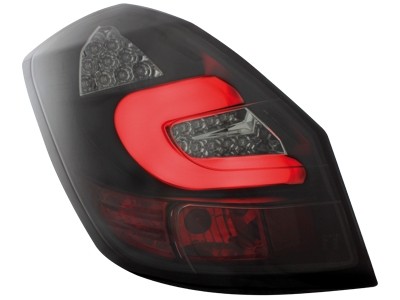 Taillights Skoda Fabia LED 5J 07+ black/smoke