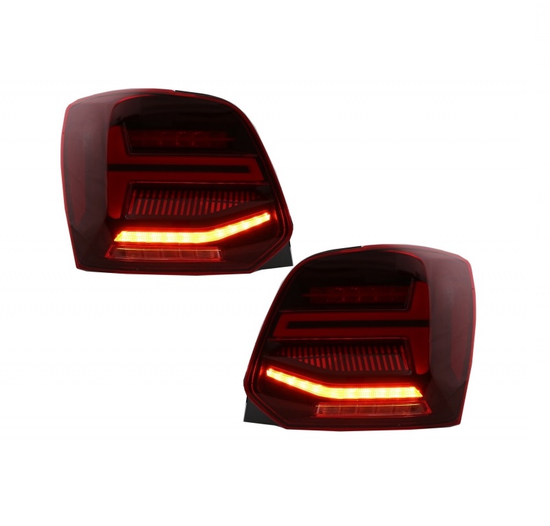 Taillights VW Polo 6R 09- black/Smoke LED Cardna