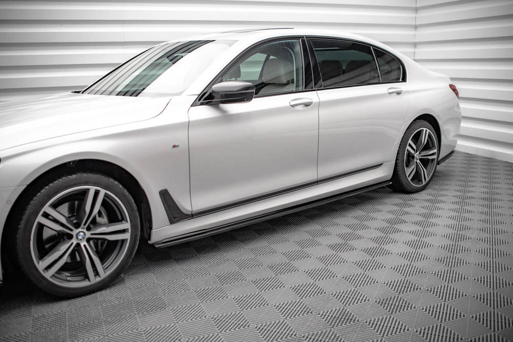 Zijskirts BMW 7-Serie Lang G12 M-Pakket Maxton Glans Zwart