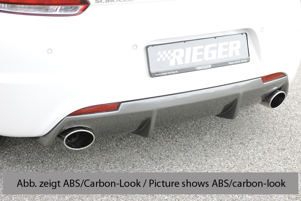 Diffuser Volkswagen Scirocco R Rieger Glans Zwart
