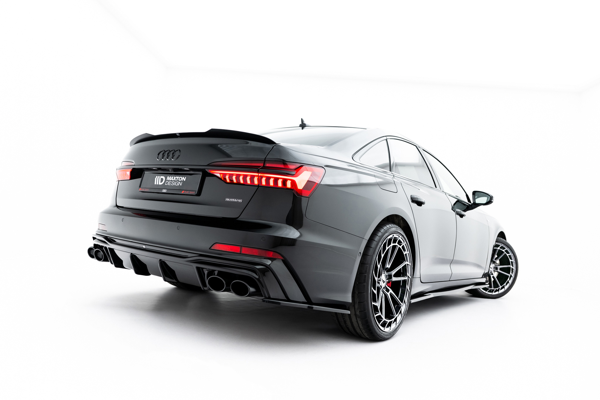 Diffuser Audi A6 C8 S-Line Maxton Glans Zwart Zwarte Sierstukken