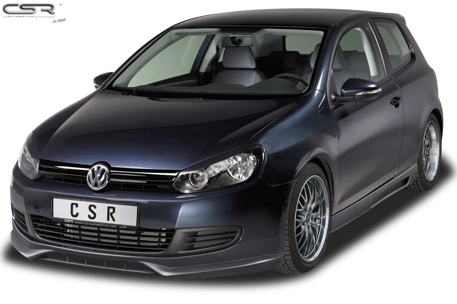 Koplampspoiler VW Golf 6 CSR Glans Zwart