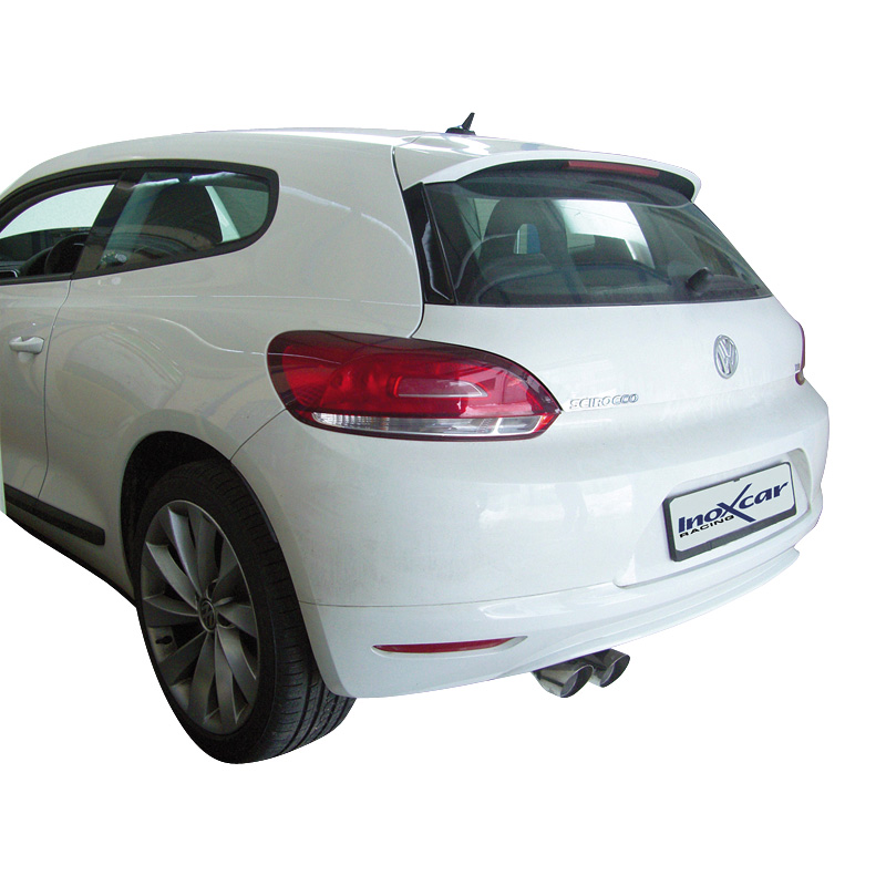 VW Scirrocco 1.4(160pk) 10/08- Volledig RVS einddemper Ø2x80mm R