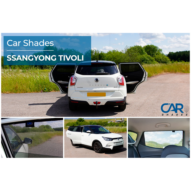 Set Car Shades (achterportieren)  SsangYong Tivoli 2015-2023 (2-delig)