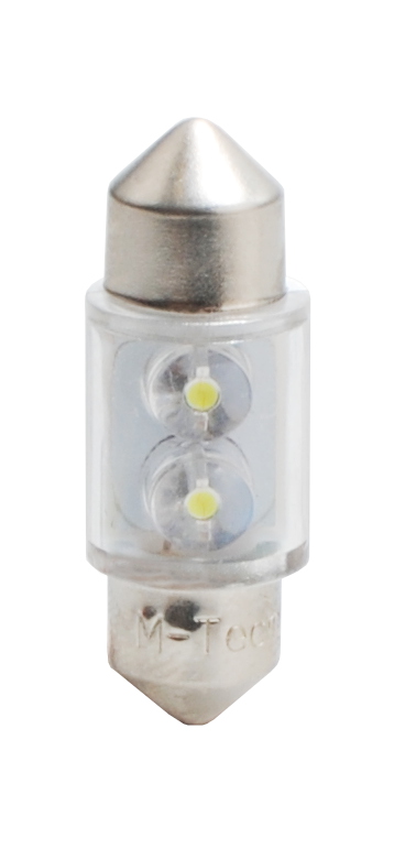 M-tech L025 31mm C5W/s8.5V 12v/24v 2x 5mm LED Wit