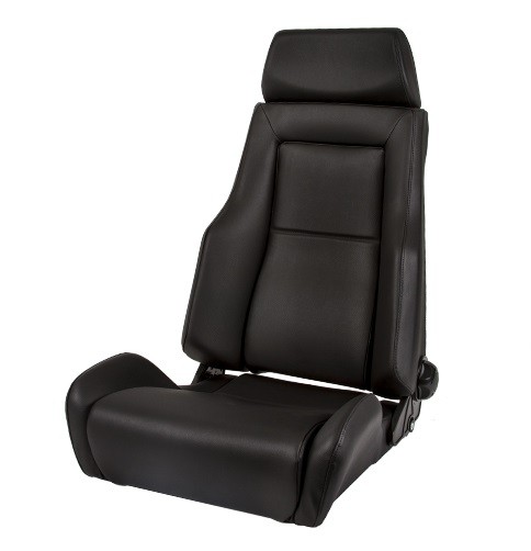 Cobra Le Mans Black Leather facings/Black Soft Grain Vinyl back