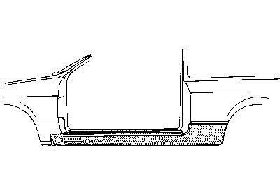 dorpel, 2/3 drs, rechts Opel Kadett E, 1984-1991