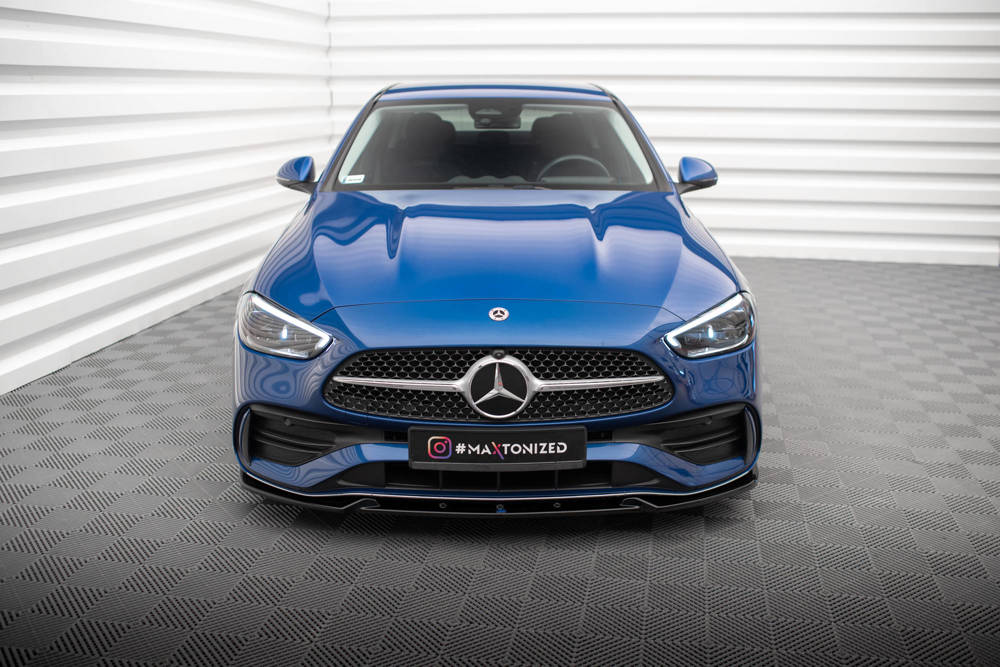 Voorspoiler V.1 Mercedes C Klasse AMG Pakket / C43 AMG W206 Maxton Glans Zwart