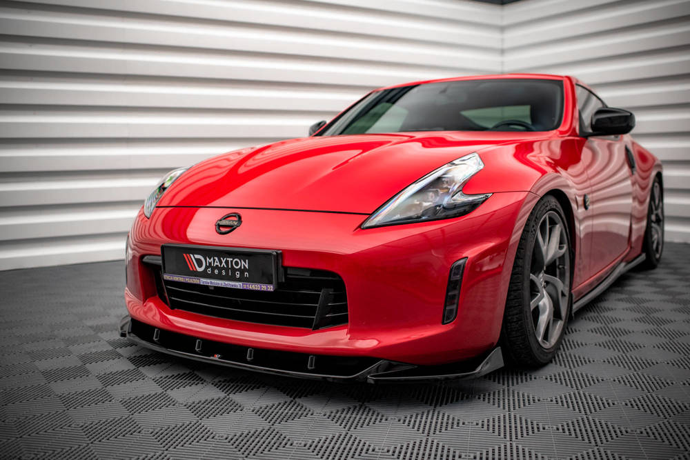 Voorspoiler V.2 Nissan 370Z Maxton Glans Zwart