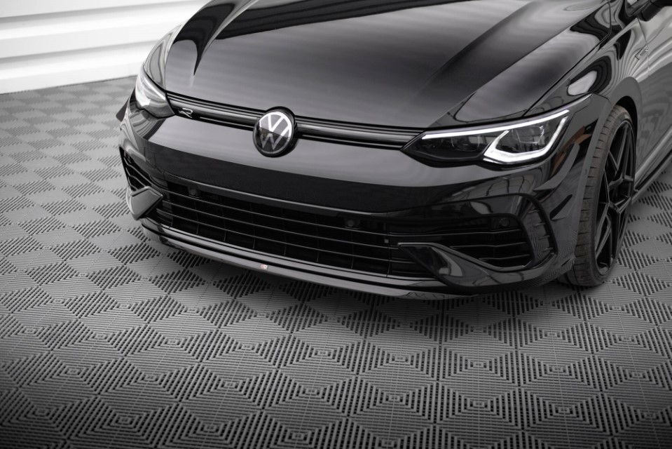 Voorspoiler V.7 Volkswagen Golf 8 R Maxton Glans Zwart