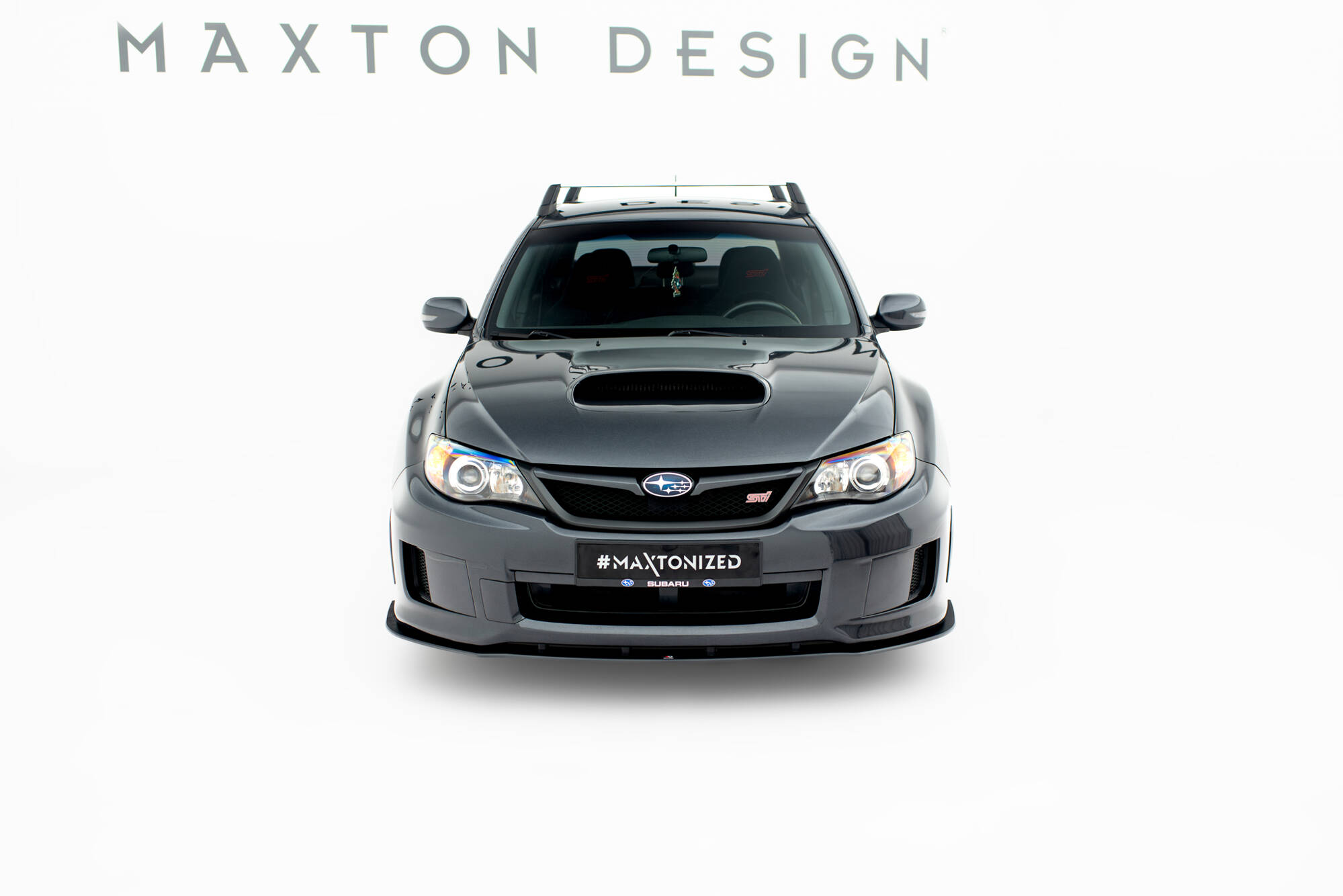 Street Pro Voorspoiler Subaru Impreza WRX STI MK3 Facelift Maxton Glanzend zwart