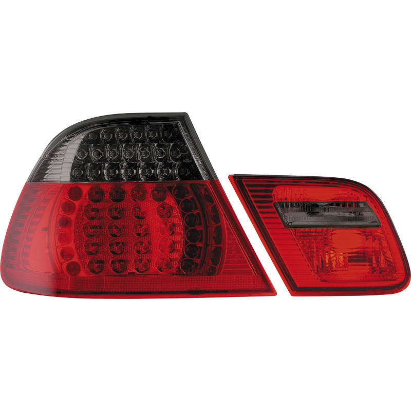 Set LED Achterlichten  BMW 3-Serie E46 Coupe 1999-2003 - Rood/Rookgrijs