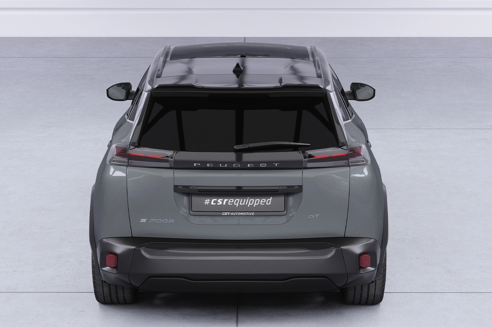 Achterspoiler Peugeot 2008 II / e-2008 glans zwart