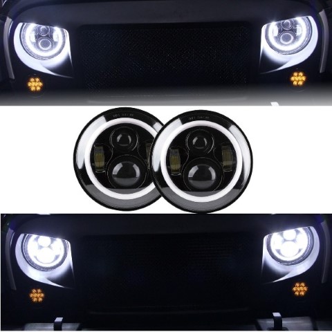 Faros VW Golf I / II / Kafer / Jeep Wrangler / Defender Full LED