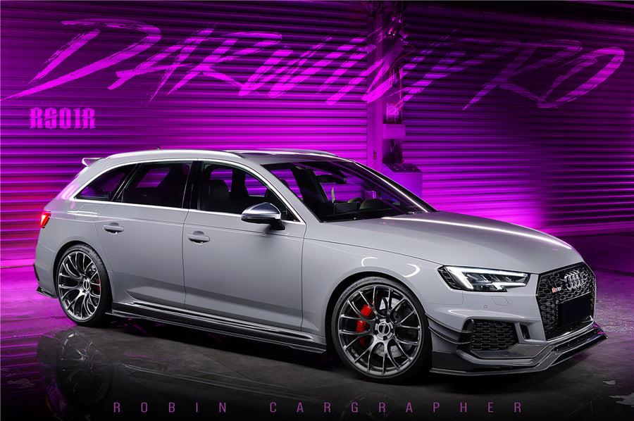 Audi RS4 B9 BKSS Style Carbon Zijskirts 2017-2022