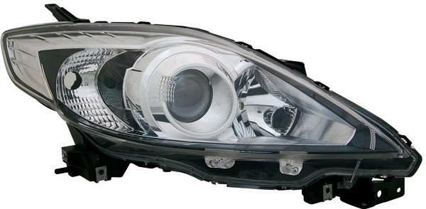 Koplamp rechts MAZDA 5. 08->> H7+HB3 ZWART