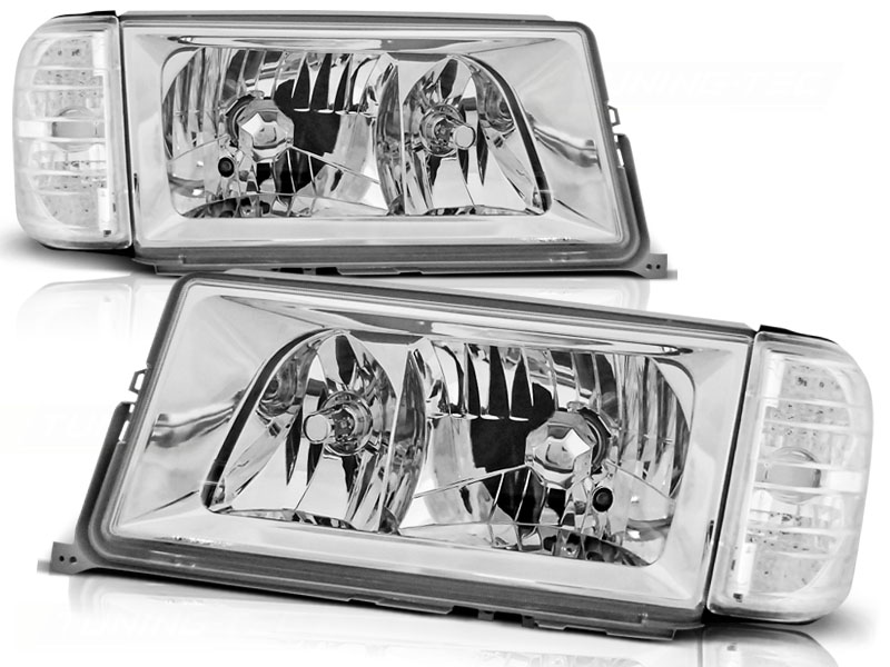 Headlights Mercedes W201 82-93 H4+H3 chome