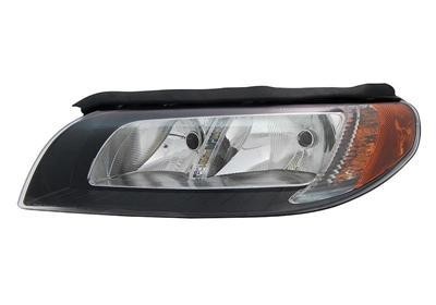 koplamp, H7+H9, elektr verstelb, incl stelmotortje, zwart, recht