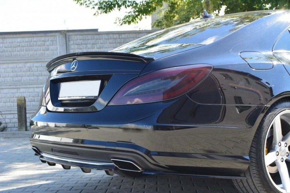 Spoiler cap Mercedes CLS W218 AMG-Line Maxton Design glans zwart