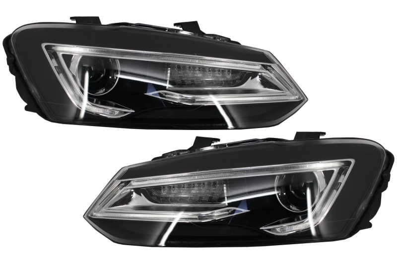 Koplampen VW Polo 6R / 6C LED Light Bar Devil Eye Look