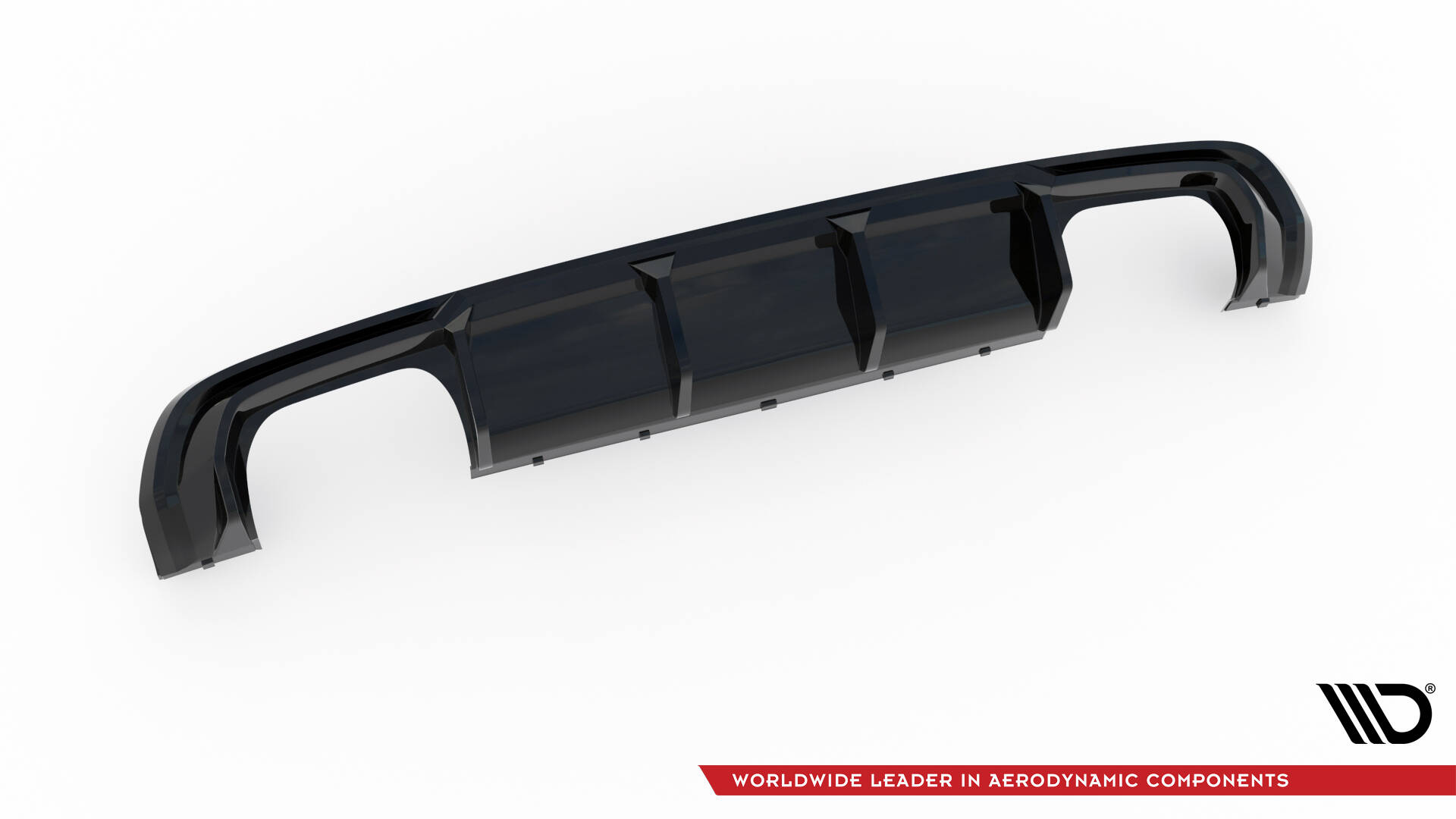 Achter Diffuser Audi S3 Sportback 8V Maxton Glanzend zwart