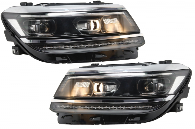 Headlights VW Tiguan II Mk2 (2016-up) R-Line Matrix Design Sequential Dynamic Turning Lights