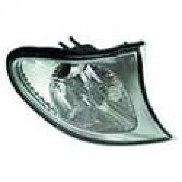 Knipperlicht links BMW E46 01-05 WIT met ZILVERKLEUR RAND