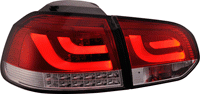Taillights VW Golf VI 2008- Full LED Versie 2 red/He