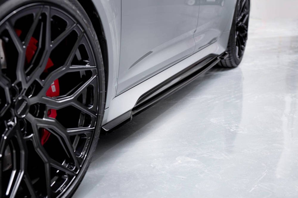 Zijskirts V.1 Audi RS6 / RS7 C8 Maxton Glanzend Zwart