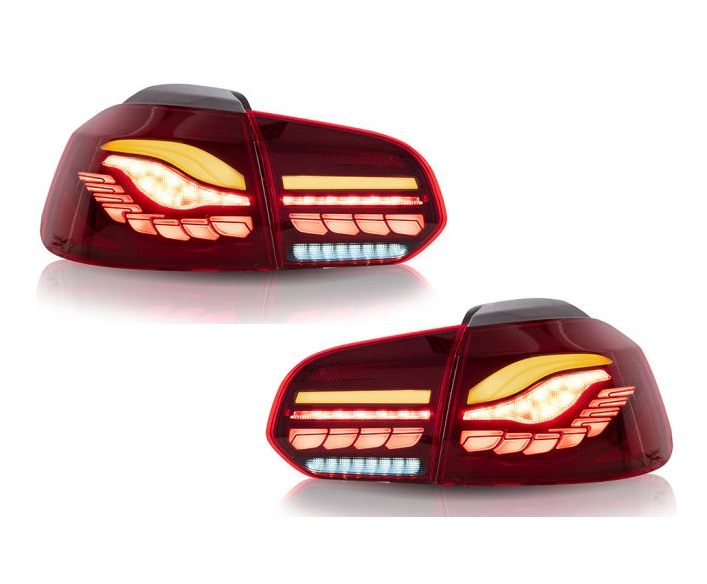 Taillights led VW Golf VI 10/08- R20 Dark Red