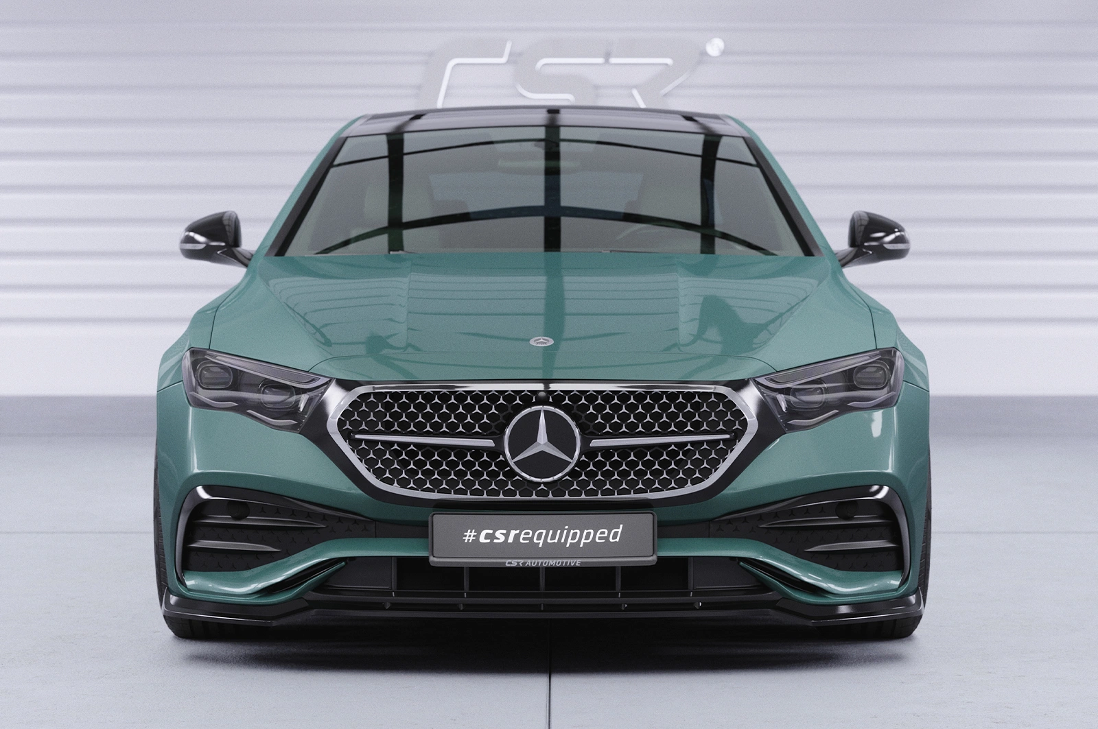Voorspoiler Mercedes-Benz E-Klasse W214 / S214 Glans Zwart – CSR Automotive 