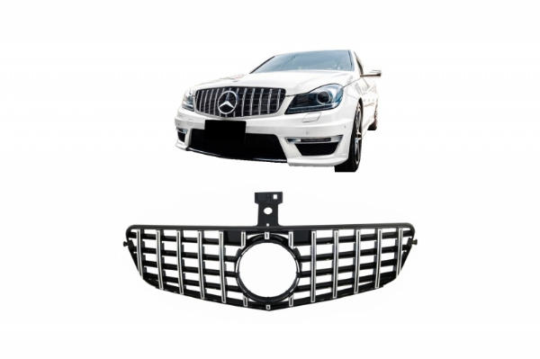 Grill Mercedes C-klasse W204 AMG-look zwart