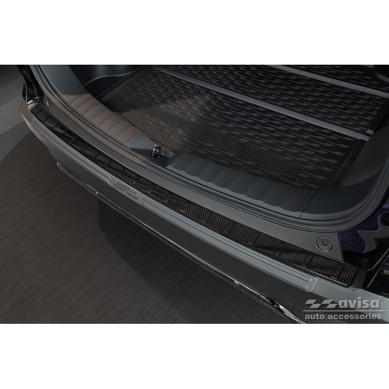 Echt 3D Carbon Achterbumperprotector  Toyota Corolla Cross 2022- 'Ribs'