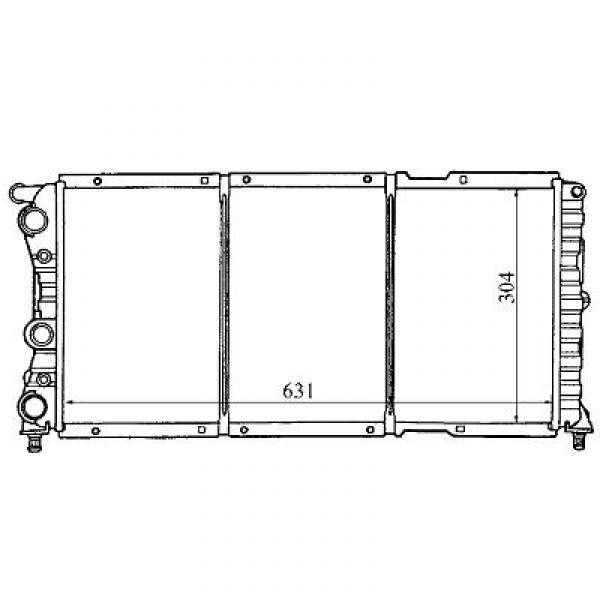 Radiator FIAT PUNTO 93-99 631x304 1.7 D+TD